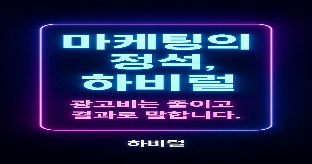 하비럴 마케팅 Web App SEO SNS 광고 포트폴리오